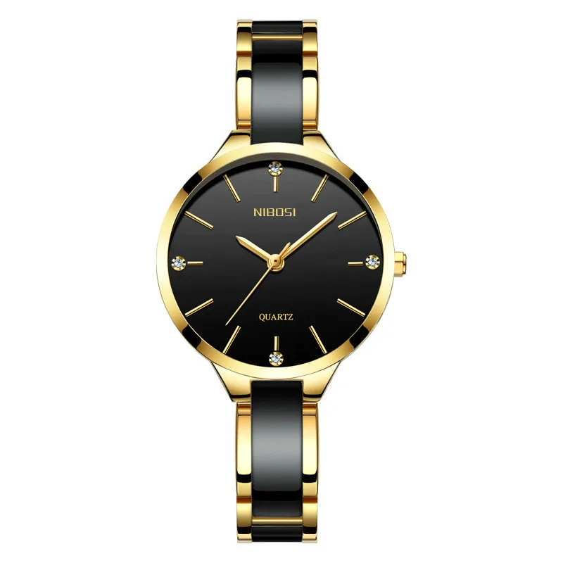 

New Pattern Concise Fashion Ma'am Wrist Watch Rhinestone Ceramics Waterproof Quartz Woman Surface