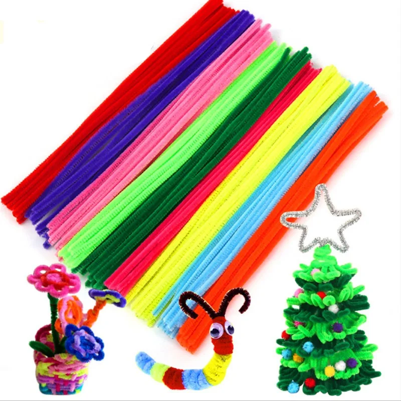 

Colorful Chenille Creativity Develop Material DIY Handmade Arts And Crafts For Kids Decoration Plush Animals Toys For Children