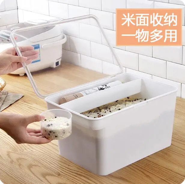 Household Organizer Rice Bucket Japanese Style Plastic Cereal Household Organizer Rice Bucket Japanese Style Plastic Cereal