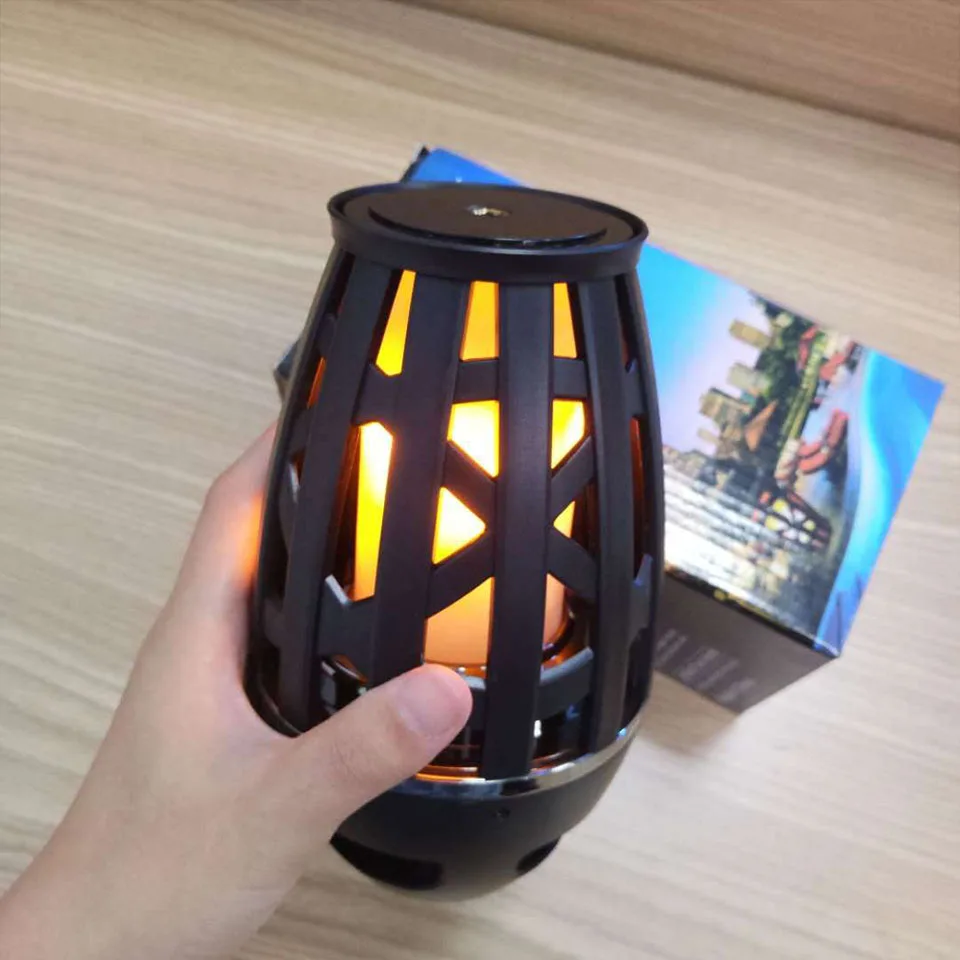 

Wireless Mini Bluetooth Speaker Portable Flame Light LED Subwoofer Bluetooth Hifi Sound System Speaker Halloween Gift