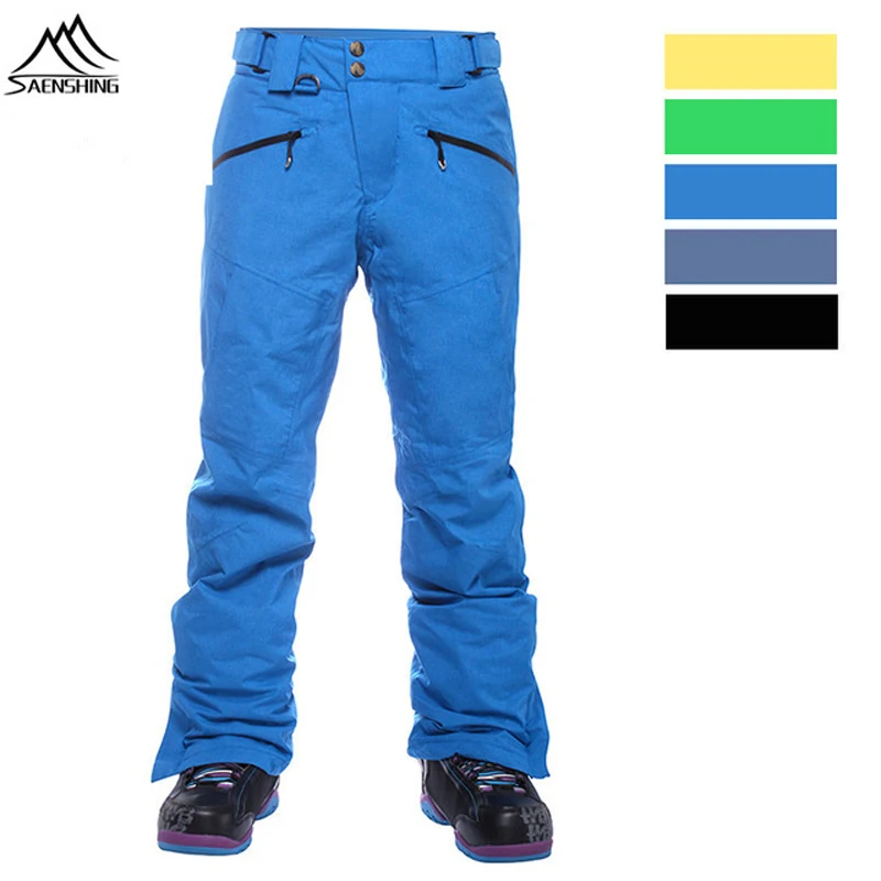 Tanie SAENSHING 10K wodoodporne spodnie snowboardowe męskie zimowe spodnie narciarskie męskie oddychające spodnie narciarskie marki męskie spodnie narciarskie 30 stopni