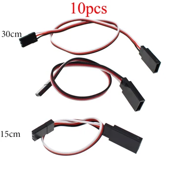 

10PCS 15cm 30cm Servo Extension Cable Male JR Female Futaba Line Steering Gear Wire Cord for RC Drone Aircraft Spare Parts