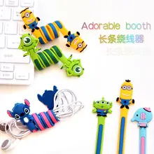 Милый мультфильм животных длинное устройство для намотки кабеля наушников Наушники организатор провода держатель дом офис кухня хранения организации