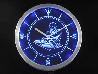 

nc0372 DJ Disc Jockey Disco Music Bar Beer Neon Light Signs LED Wall Clock