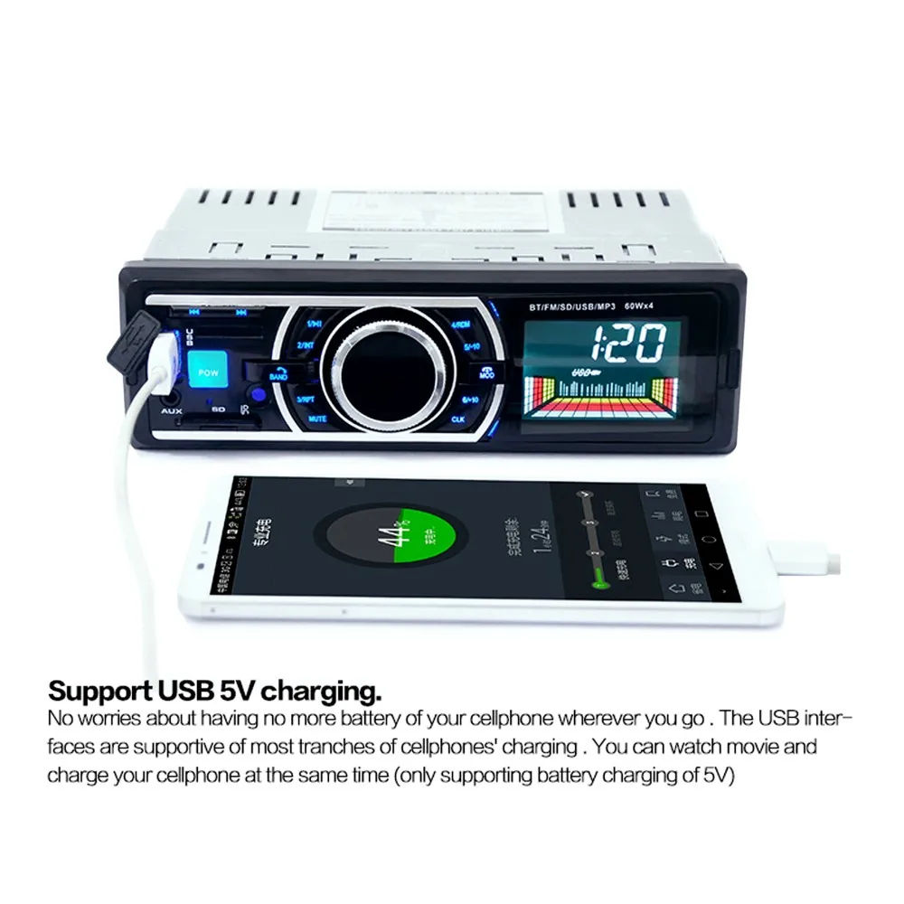 Estéreo do Carro Usb com Controle Bluetooth Áudio Mp3 Player 60 w * 4 fm Rádio Entrada Aux Receptor Carro Handsfree sd Remoto dc 12 v 18 fm rádio entrada aux receptor carro handsfree sd usb com controle remoto
