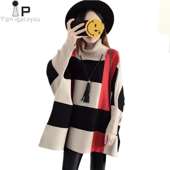 

2020 Women Turtleneck Sweater Pullover New Fashion Autumn Winter Tops Plus Size Shawl Warm Casual Loose Knitted Women Sweater