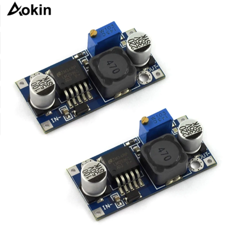 2pcs LM2596 DC-DC Step Down Variable Volt Regulator Adjustable Buck Converter Electronic Voltage Stabilizer Power Supply Module low noise tmc2209 stepper motor drive module 3d printer accessories diy electronic components