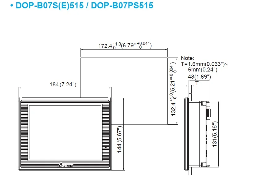 DOP-107EG заменить DOP-B07E515 7 дюймов HMI Сенсорный экран в коробке