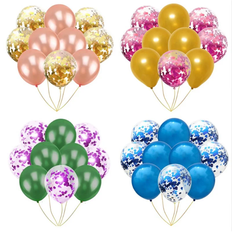 

12 inch rose gold latex wedding balloon confetti balloon birthday party decoration adult children party supplies 10pcs