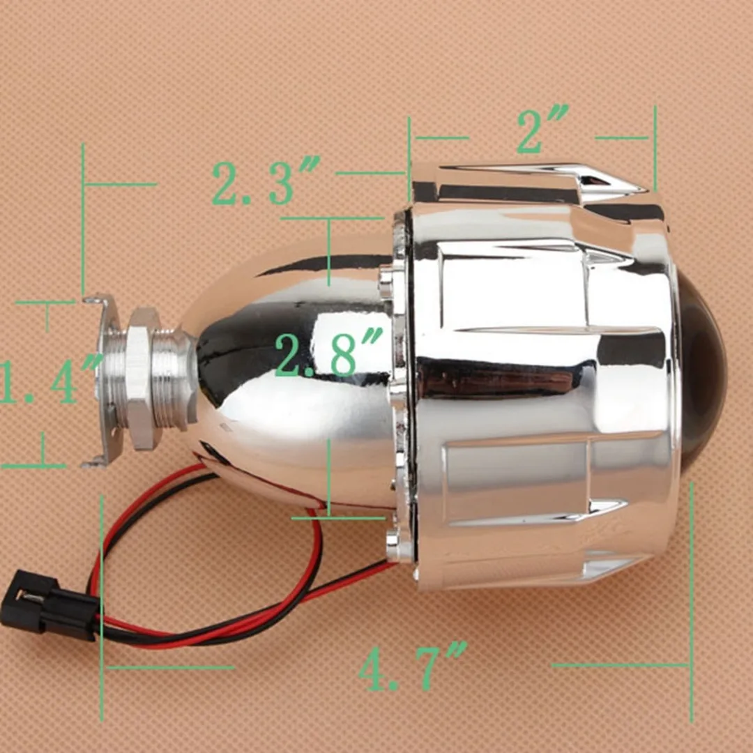 JX-LCLYL 1pc 2.5" Mini HID Bi-xenon Projector Lens H1 Car Headlight Chrome Shroud