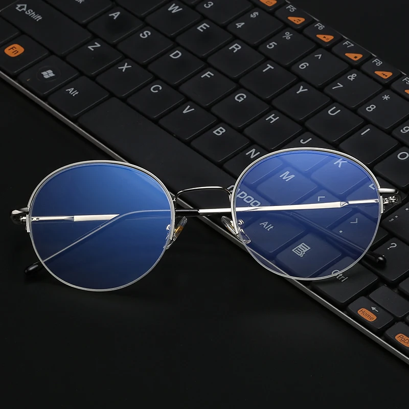 

VCKA 2019 Women's Eyeglass Frame Metal Computer Goggles Anti Blue Light Eye Glasses Transparent Lens Optical men Eyeglasses
