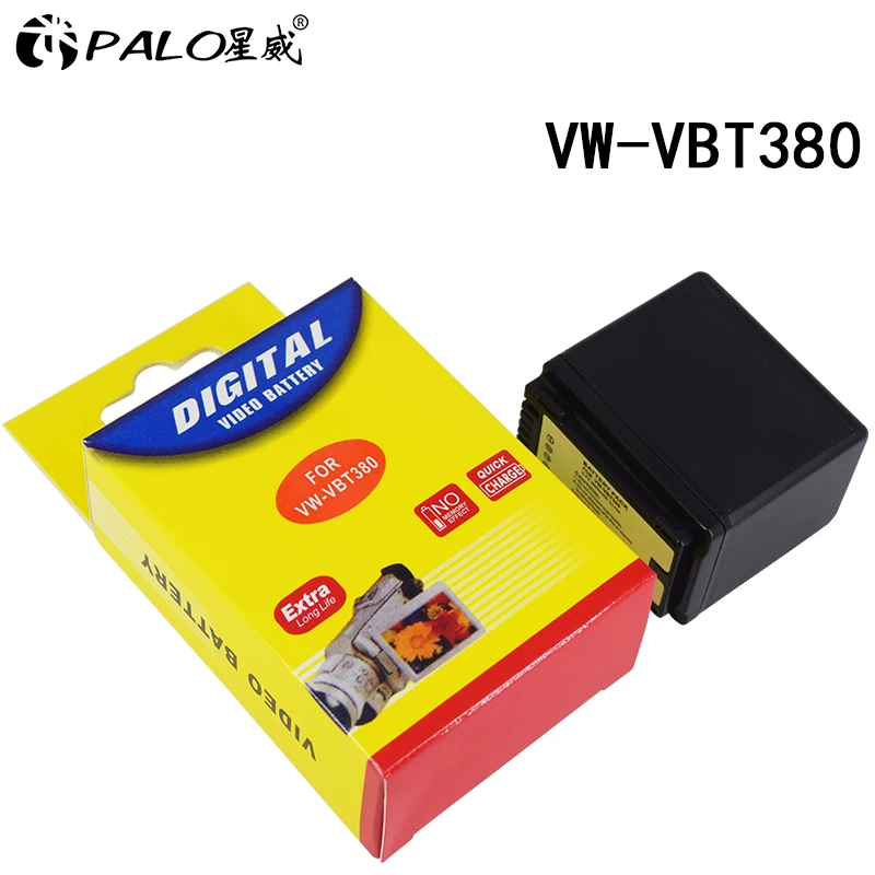 PALO 3900mAh VW-VBT380 VBT380 VW-VBT190 батарея+ USB двойное зарядное устройство для Panasonic HC-V720, HC-V727, HC-V730, HC-V750, HC-V760, HC-V770