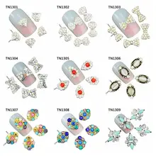10 шт./партия Лук алмаз маркиза разноцветные шармы Стразы для ногтей инструменты для блеска 3D дизайн ногтей украшения TN1301-1309