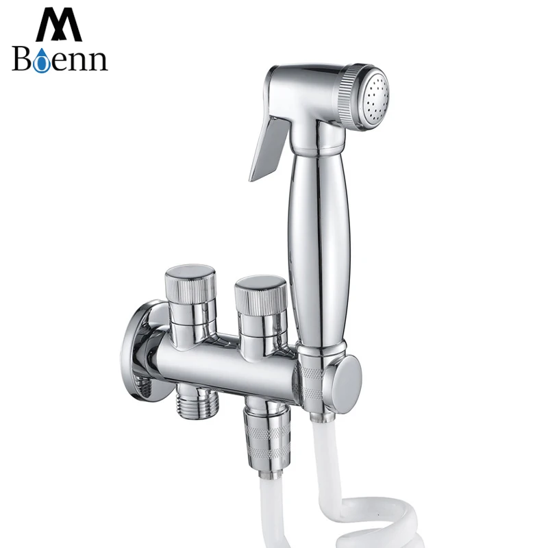 Brass Chrome Bidet Faucet Toilet Shower Hand Held Bidet Spray Gun