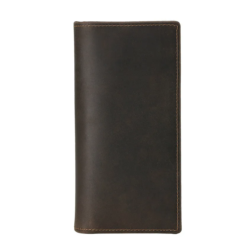 man standard wallets crazy horse leather 2018 new fashion men brand vintage genuine leather wallet card