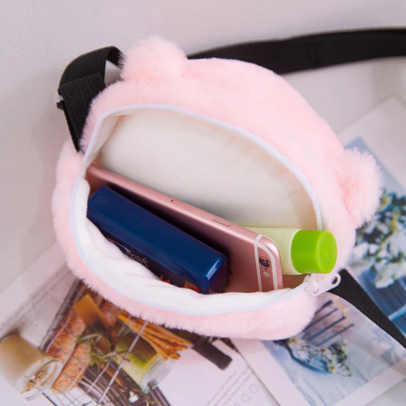 Cute Plush Teddy Bear Backpack Kawaii Bear Backpack Stuffed Toy Children Crossbody Bag Gift Kids Toy For Little Girl