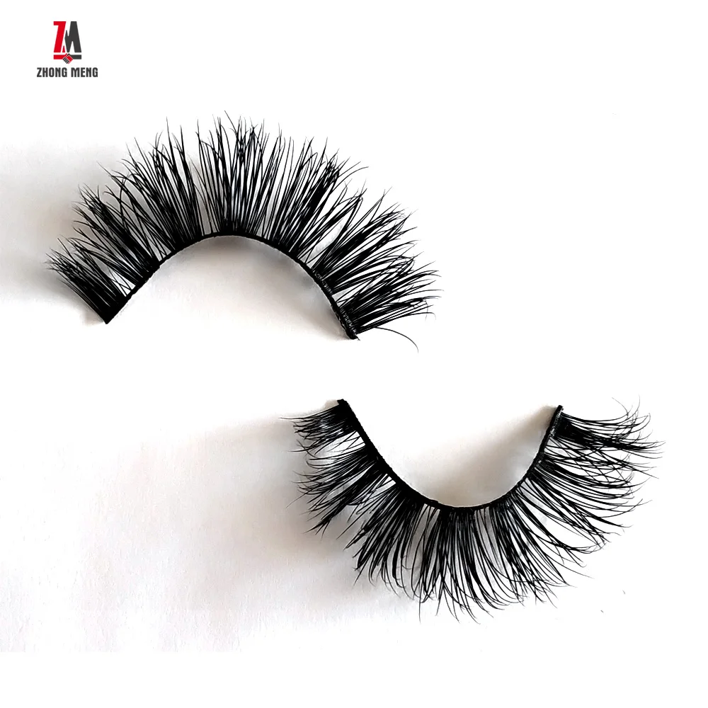 

ZM018 3D 100% mink hair individual natural false eyelashes false eyelashes soft 3d mink over 30 times wears long eyelashes