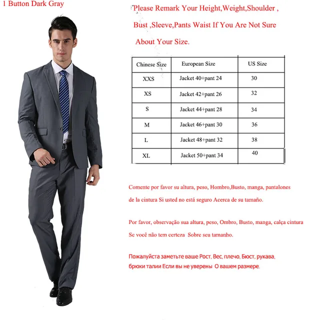 (Jackets+Pants) 2016 New Men Suits Slim Custom Fit Tuxedo Brand Fashion ...