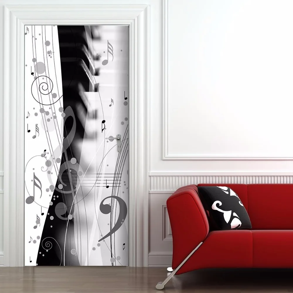 3D Music Notes Door Wall Stickers