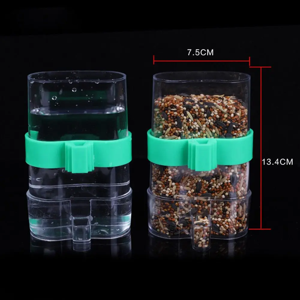 

Universal Food Store Water Feeding Bird Feeder Food Automatic Drinker Parrot Pet Bird Dispenser Cage Clip Can Store