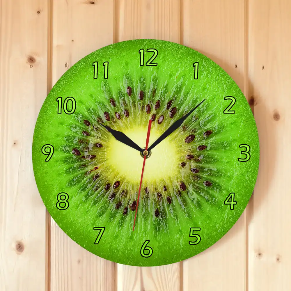 2087 Living Room Clock 10.5 KIWI Clock Home D\u00e9cor Clock Large 10.5 Wall Clock GREEN Clock