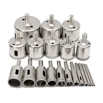 

SHGO-20 Pcs 3-50mm Diamond Drill Bits Set Hole Saw Cutter Tool Glass Marble Granite