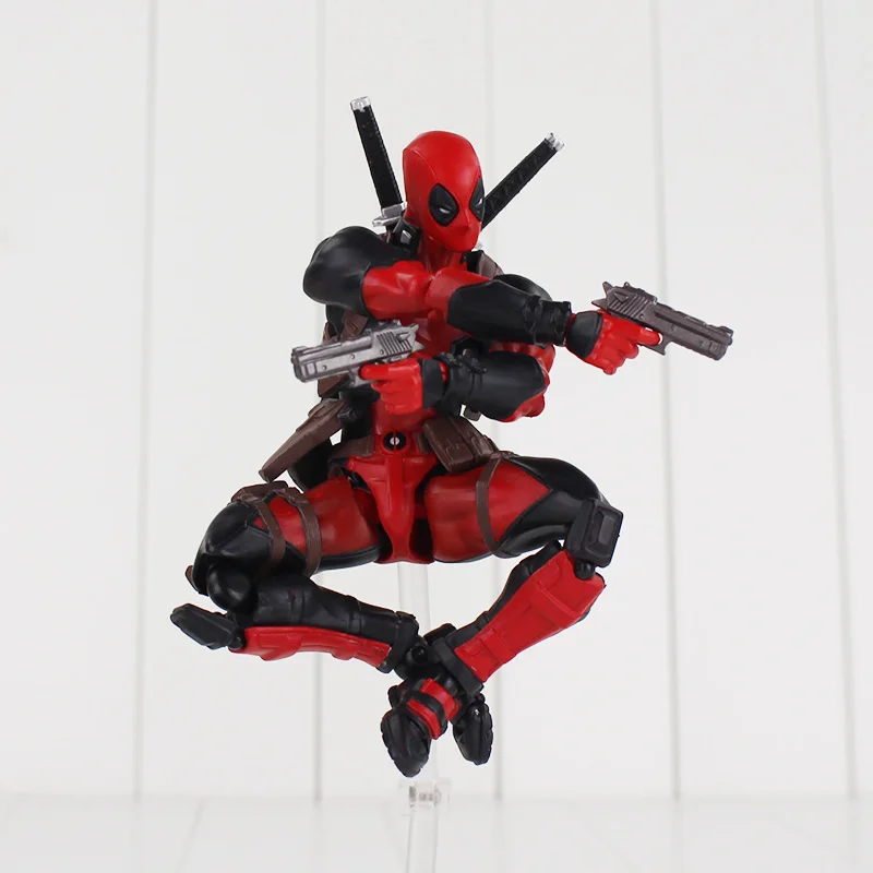 

16cm Deadpool Revoltech Western X-Men Action Figure Wade Winston Wilson Doll With Sword Gun Weapon Collectible Model Toy