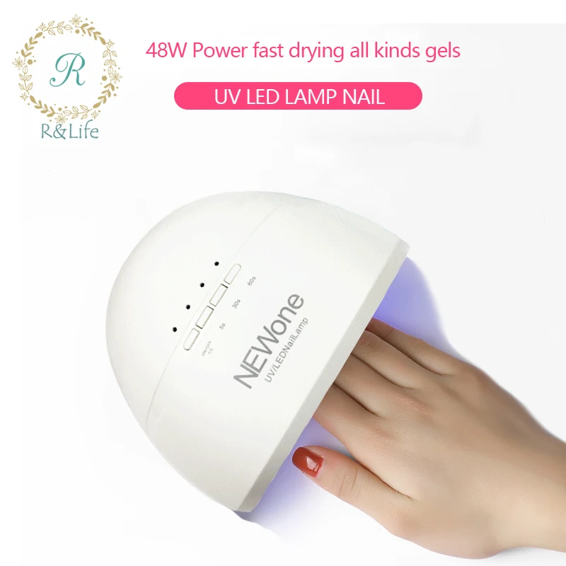 

SUN ONE 48W Auto Sensor UVLEDLamp Nail Dryer for Nail Gel Polish 365-405nm Double Light with Auto Induction Timer Setting