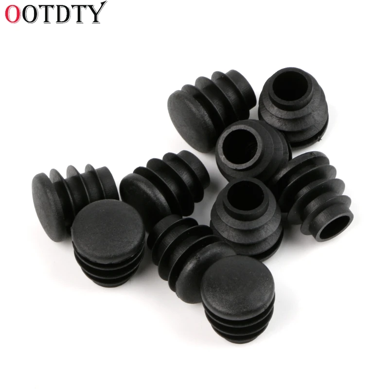 OOTDTY 10 шт черные пластиковые ножки для мебели заглушка для круглых труб