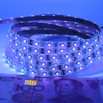 

DC12V 0.5-5m UV LED Waterproof Flexible Strip light SMD 3528 60leds/m Ultraviolet Ribbon Purple Tape Long Life lamp White PCB