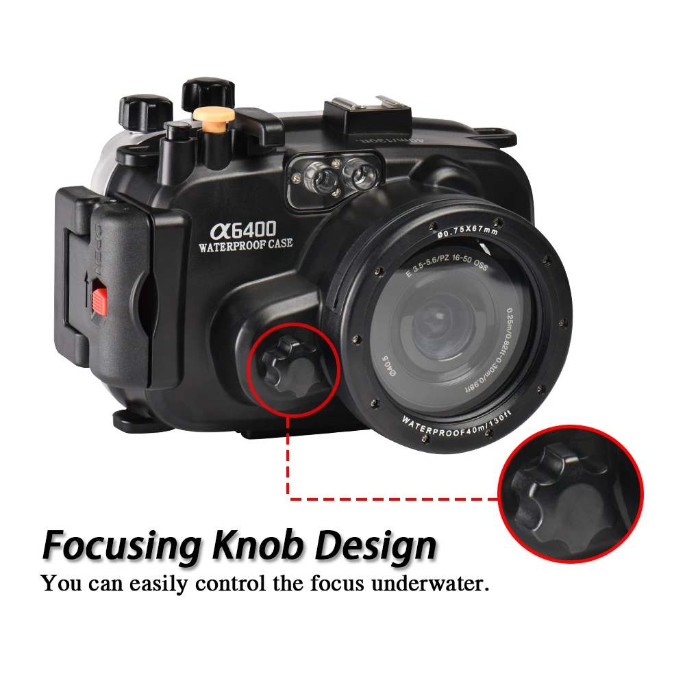 Для Sony A6400 корпус камеры водонепроницаемый IPX 8 глубина погружения 40 м
