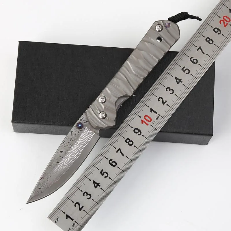 Хит продаж складной нож Sebenza 21 лезвие D2/Damacus титановые ножи с ручкой TC4 походный