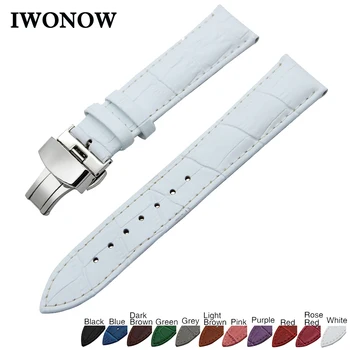 

Genuine Leather Watch Band 18mm for Withings Activite / Steel / Pop Stainless Butterfly Buckle Strap Wrist Belt Bracelet + Tool