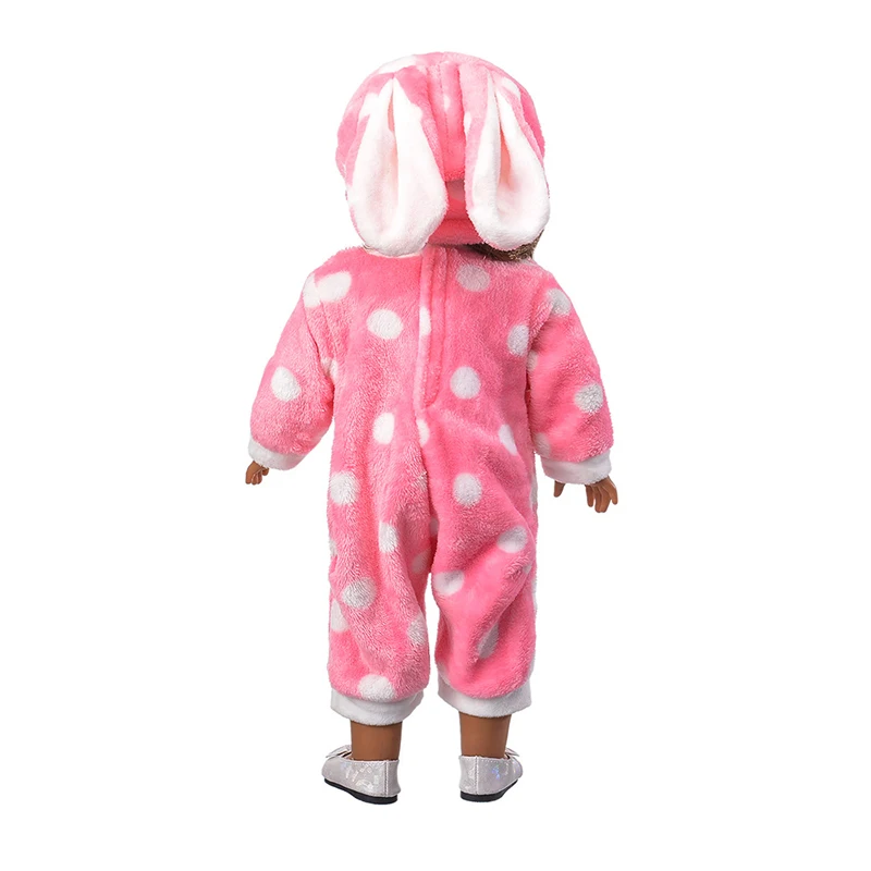 New Fashion American Doll Clothes Set Pink Sweater Jeans Clothes Suit Fit For 43cm Dolls And 18-Inch Baby Doll Toy Accessories