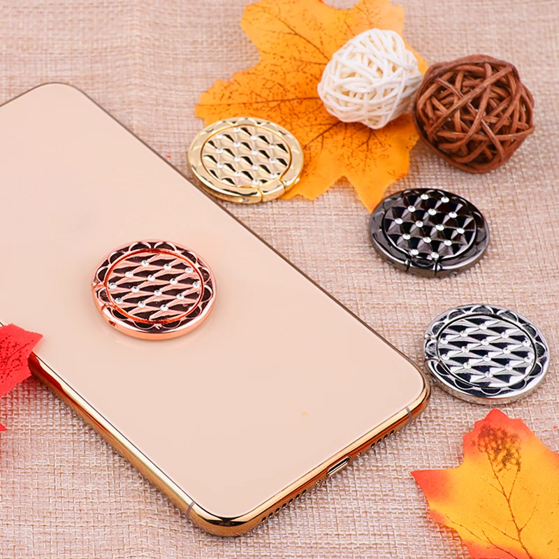 360 Smartphone Ring Holder Stand Diamond Grip Mount for Samsung Galaxy S8 S9 S10 Plus S10e Telephone Handphone Clip Accessories