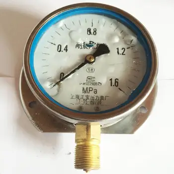 

YC-100T 0-1.6 behind the ship with radial seismic table Y100 Shanghai Zhengbao pressure gauge pressure