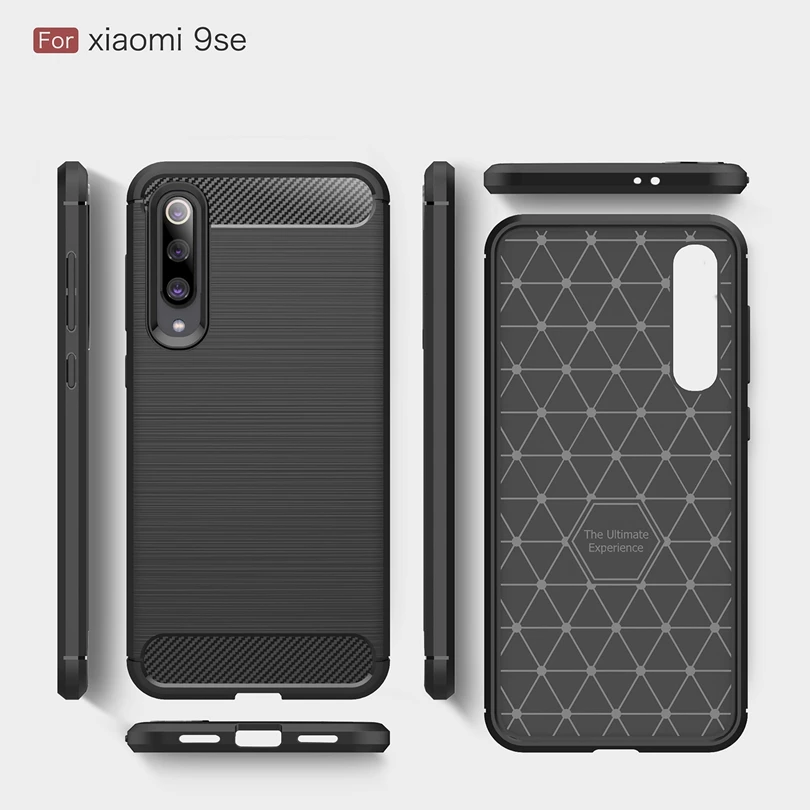 Для Xiaomi 9 Se / 9se чехол из углеродного волокна противоударный мягкий ТПУ Матовый