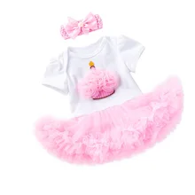 Г. Летний комплект одежды для новорожденных, дня рождения, крещения, повязка на голову, кружевное платье-пачка с короткими рукавами детская одежда для девочек