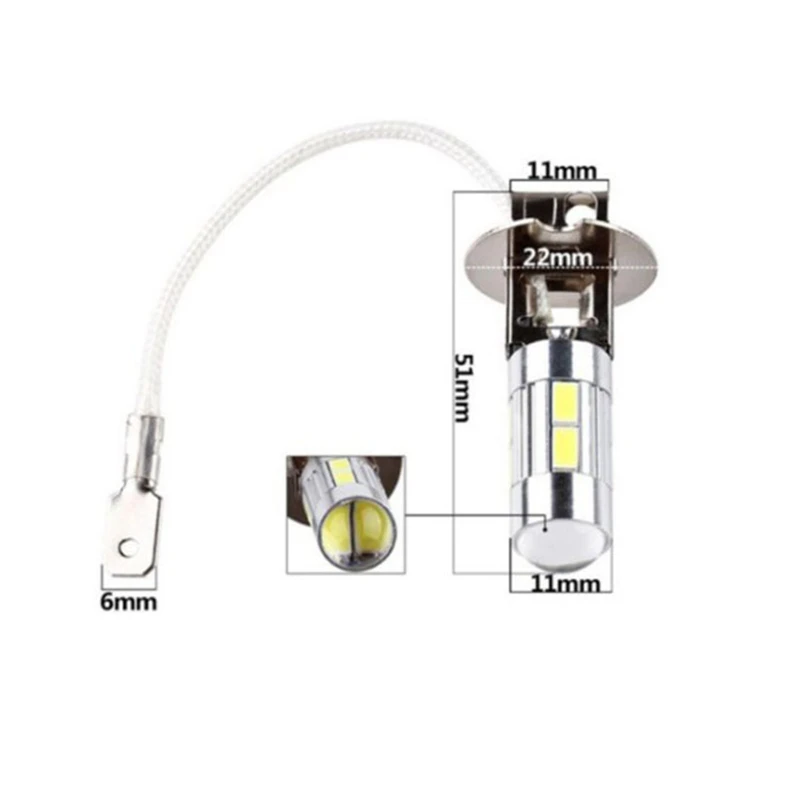 1 шт. Высокое качество алюминий H3 10 LED 5630 SMD Противотуманные фары светодиодные