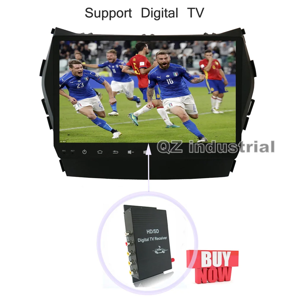 Discount QZ industrial HD 9inch Android 8.1 T3 for Hyundai IX45 Car DVD Multimedia player with Radio Navigation BT GPS 3G 4G WIFI RDS Map 19