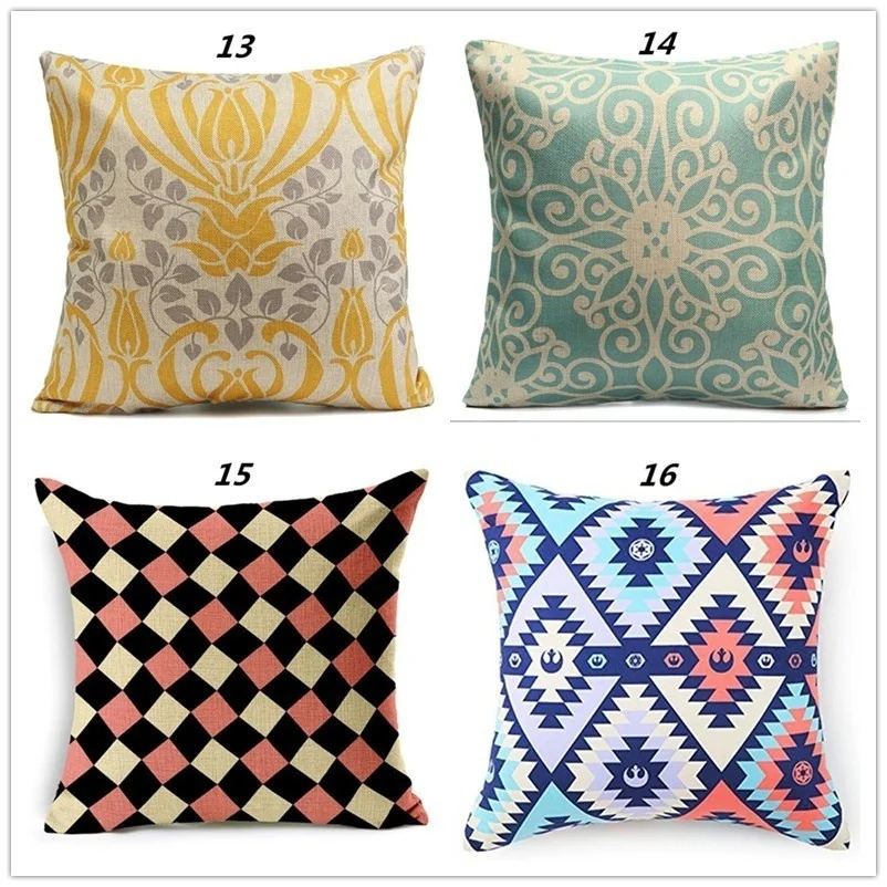 Antique Style Geometric Pattern Decorative Pillow Cover Cushion Cover Pillow Case Home Decor