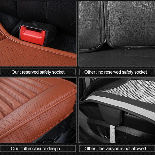 Universal Leather Car Seat Covers interior Automobiles Seats Cover Mats Auto Seat-Cover Cushion Protector Chair Pads Accessories - Image 5