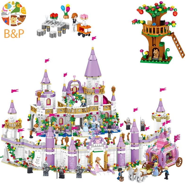 

Windsor Princess Castle Girl Series Particles Assembled Building Blocks Educational Kids Toys Birthday Gift Legoing Friends