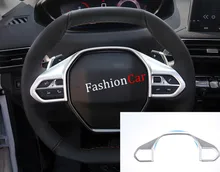 For Peugeot 3008 GT 2016 2017 (High- equipped) Inner Steering wheel cover trim 1pcs car styling