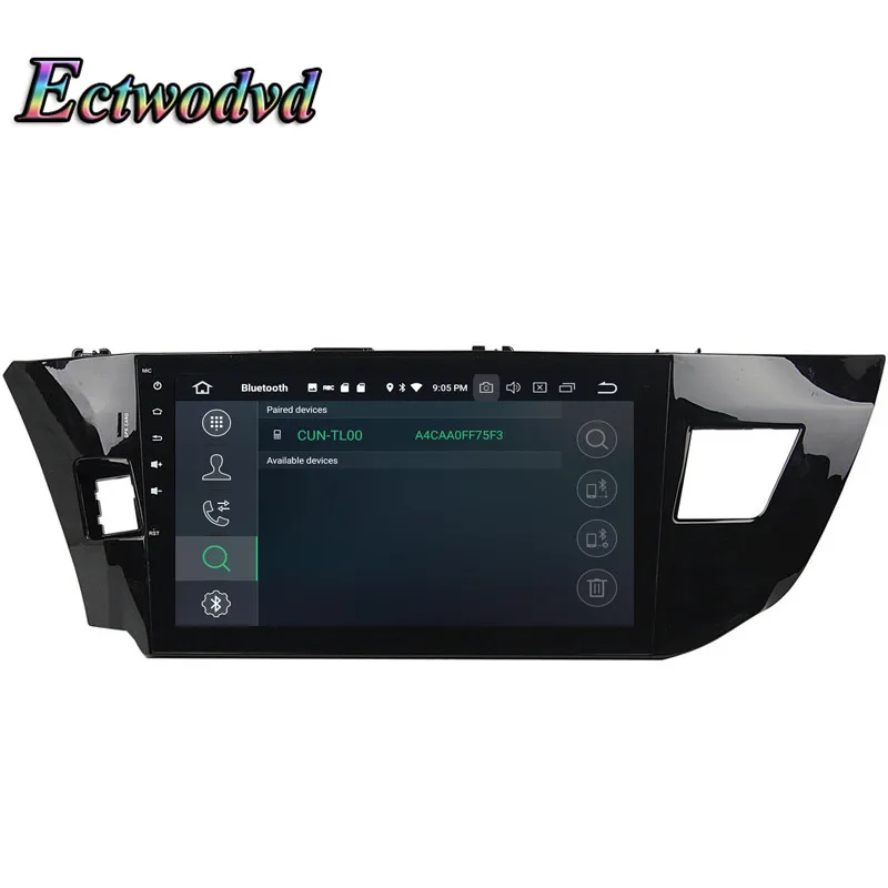 Best Ectwodvd Octa Core 4G RAM 64G ROM Android 9.0 Car Multimedia DVD Player GPS HeadUnit for Toyota Levin 2013 2014 2015 10
