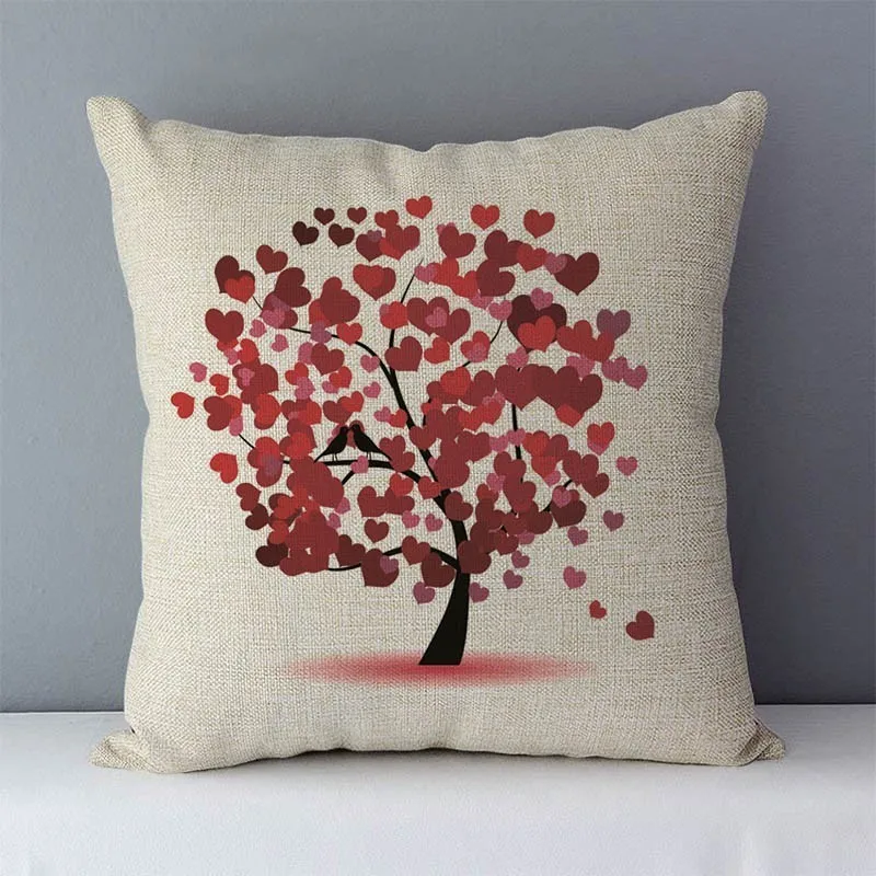 Wholesale plants life trees printed cozy cushion for couch seat back cushions home decorative pillows 45x45cm without core MYJG bench cushions indoor