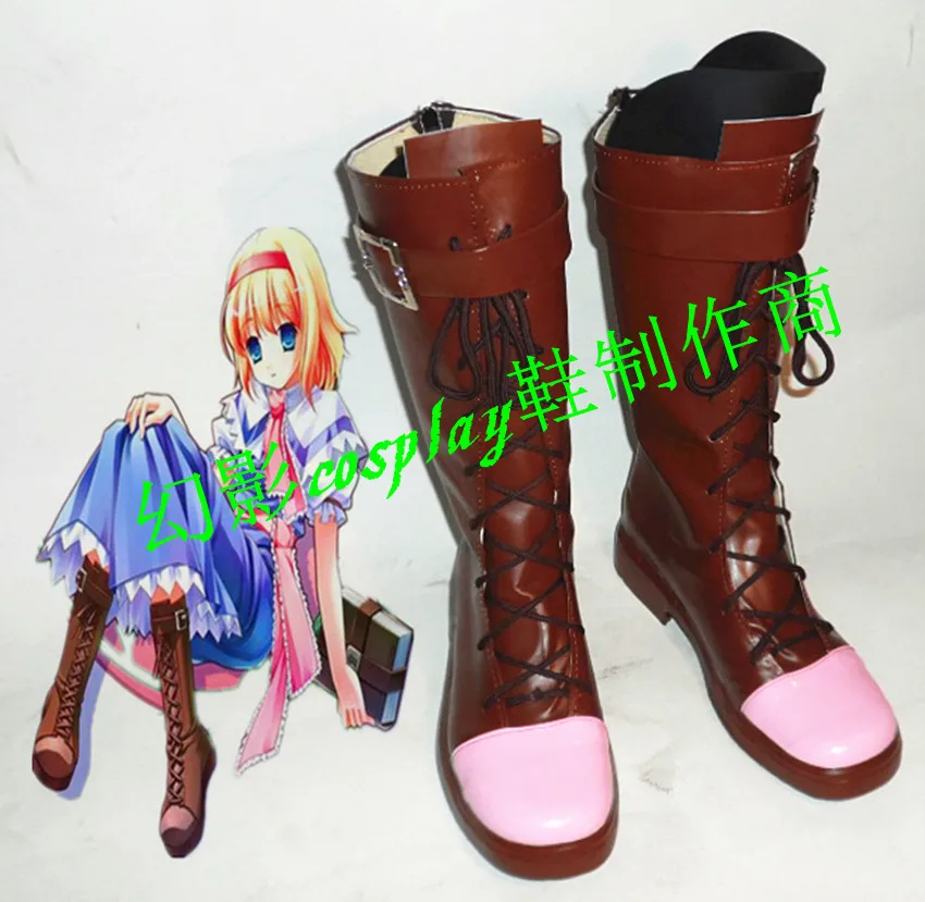 

Touhou Project Alice Margatroid Halloween Long Cosplay Shoes Boots H016