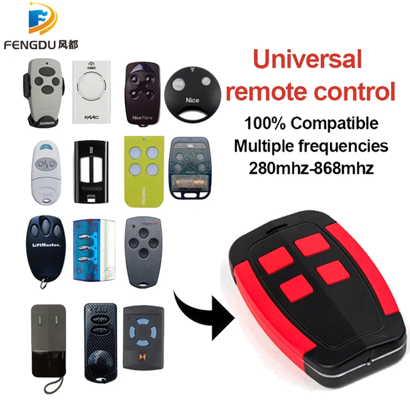 

compatible remote control rolling code cloner 433.92mhz multi frequency remote control 280-868mhz Doorhan FAAC Nice liftmaster