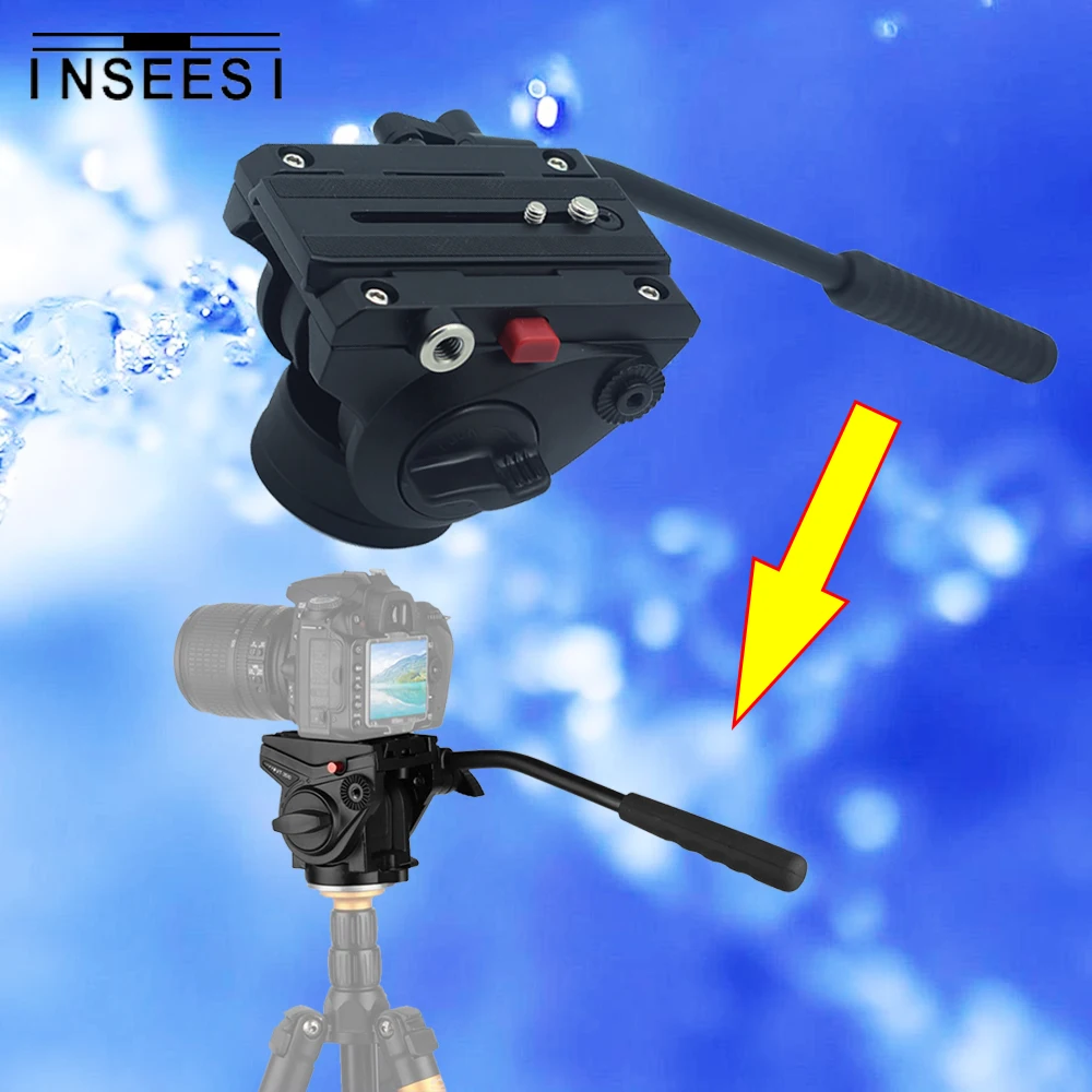 

Professional Video Camera Tripod Action Fluid Drag Pan Head Aluminum Alloy For Canon Nikon Sony DSLR Camera Camcorder