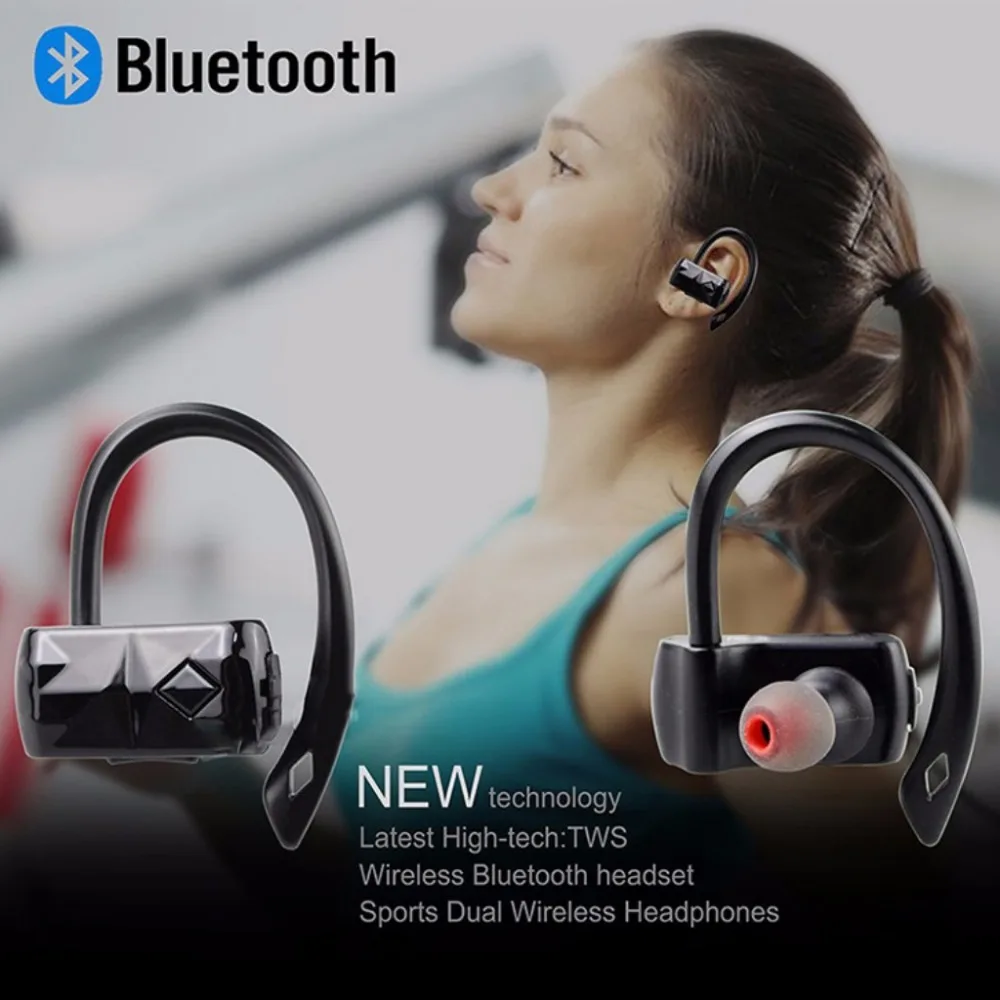 

Smarcent A18 TWS Bluetooth Headset Twins Stereo Bluetooth Earphone True Wireless Dual Ear Hook Sports Headset Wireless Headphone